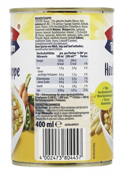 Sonnen Bassermann Hochzeits Suppe – Bild 2