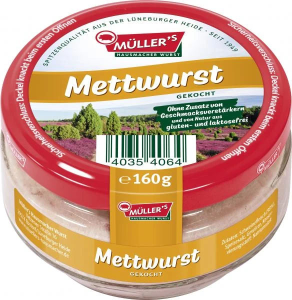 Müller's Mettwurst Gekocht