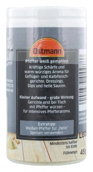 Ostmann Pfeffer Weiß Gemahlen – Bild 2