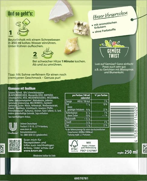 Knorr Spaghetteria Sauce Quattro Formaggi – Bild 2