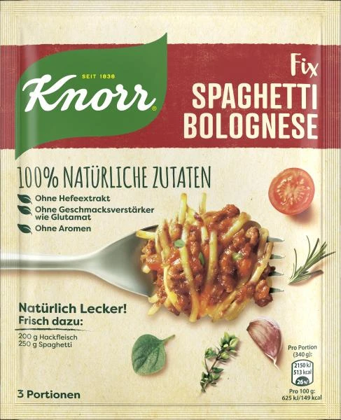 Knorr Natürlich Lecker! Spaghetti Bolognese