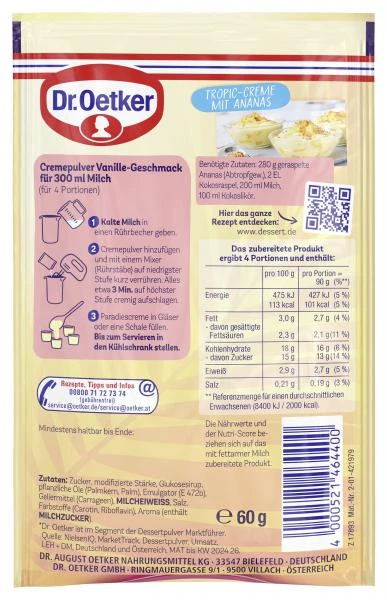 Dr. Oetker Paradies Creme Vanille – Bild 2