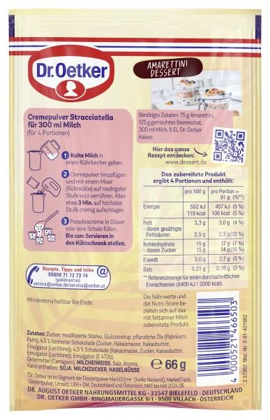 Dr. Oetker Paradies Creme Stracciatella – Bild 2