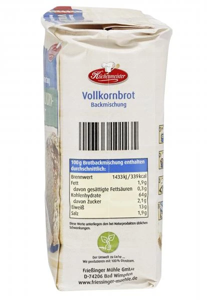 Küchenmeister Backmischung Vollkornbrot – Bild 2