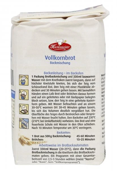 Küchenmeister Backmischung Vollkornbrot – Bild 3
