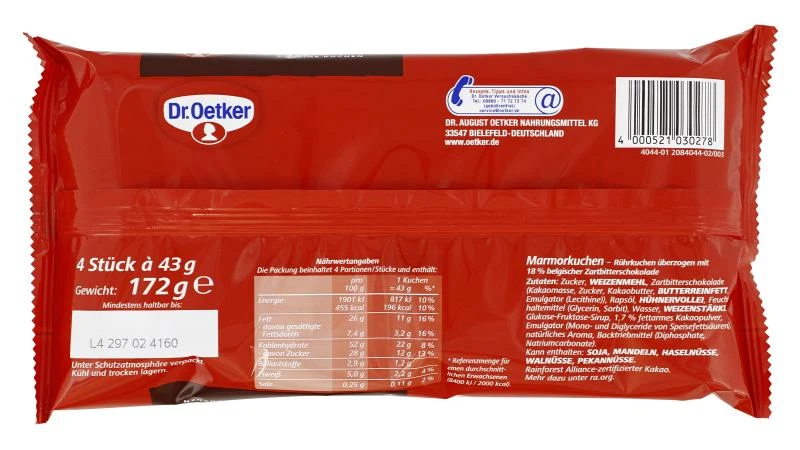 Dr. Oetker Kleine Kuchen 4x Marmor – Bild 2